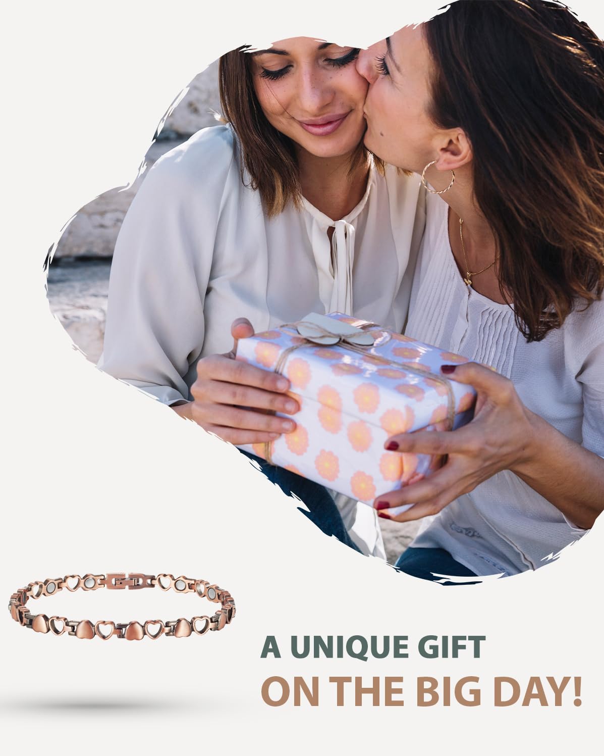 MagVIVACE Pure Copper Anklet for Women, Magnetic Ankle Bracelet with Magnet (Type A -2pcs)