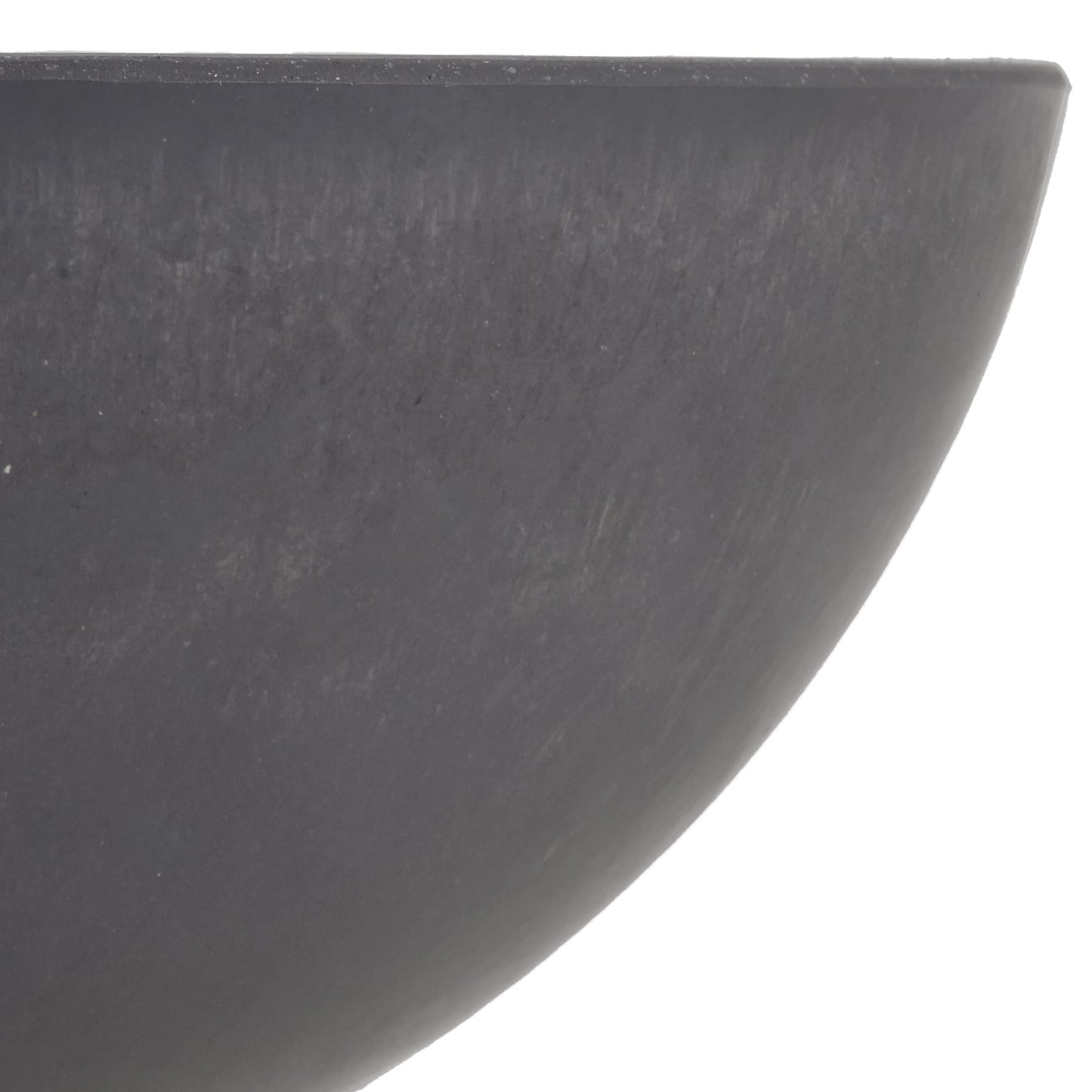 PSW Pot Collection M30DC 12-inch Plastic/Stone/Wood Composite Low Bowl Planter – No Drainage Hole (Drillable), Shallow Indoor/Outer Pot for Succulents, Bonsai, Fairy Gardens, Herbs, Dark Charcoal
