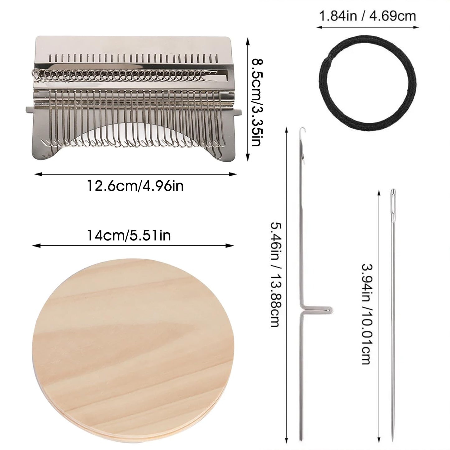 Sendoger 28 Hook Darning Loom Kit for Visible Mending, Large Weaving Repair Tool Set for Detailed Patches, Sweaters and Clothing Repair