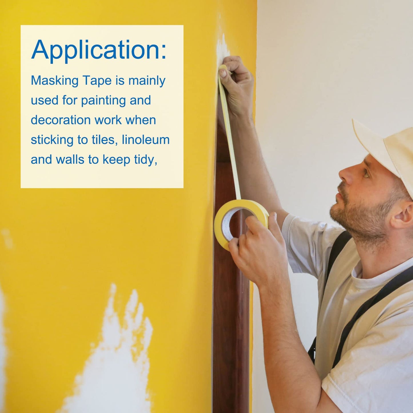 DMiotech 6Pcs 1 inch x 21 Yards Masking Tape Painters Tape Rolls for Crafts, Labeling, DIY Decorative Light Blue