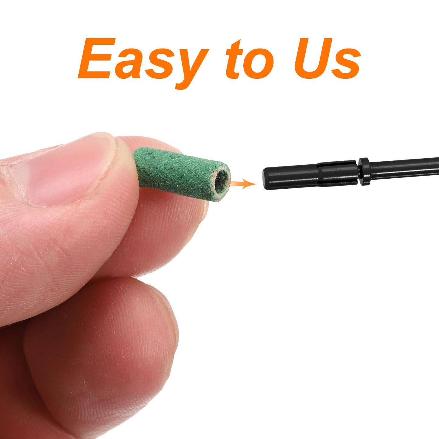HARFINGTON 2pcs Small Mandrel Bit for Sanding Band Nail Drilling, 3mm (1/8") Mini Stainless Steel Nail Sander Drill Bit for Electric Drill File Machine, Manicure Nail Tool, Black