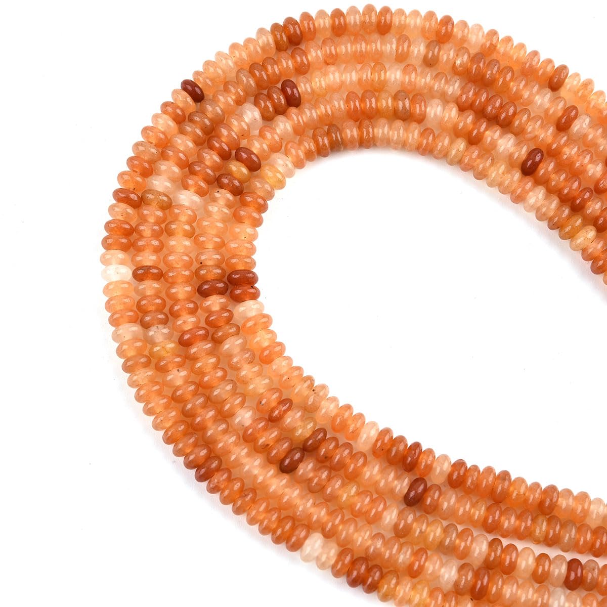 165pcs 4x2mm Natural Red Aventurine Disk Rondelle Spacer Stone Semi Precious Gemstone Loose Beads for Jewelry Making 15 Inch