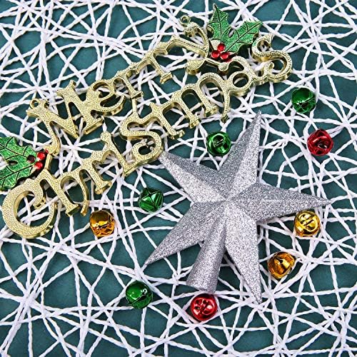 Aneco 2 Pack Glittered Christmas Tree Topper Star Treetop for Small Christmas Tree Decoration or Home Decor, Hard Plastic