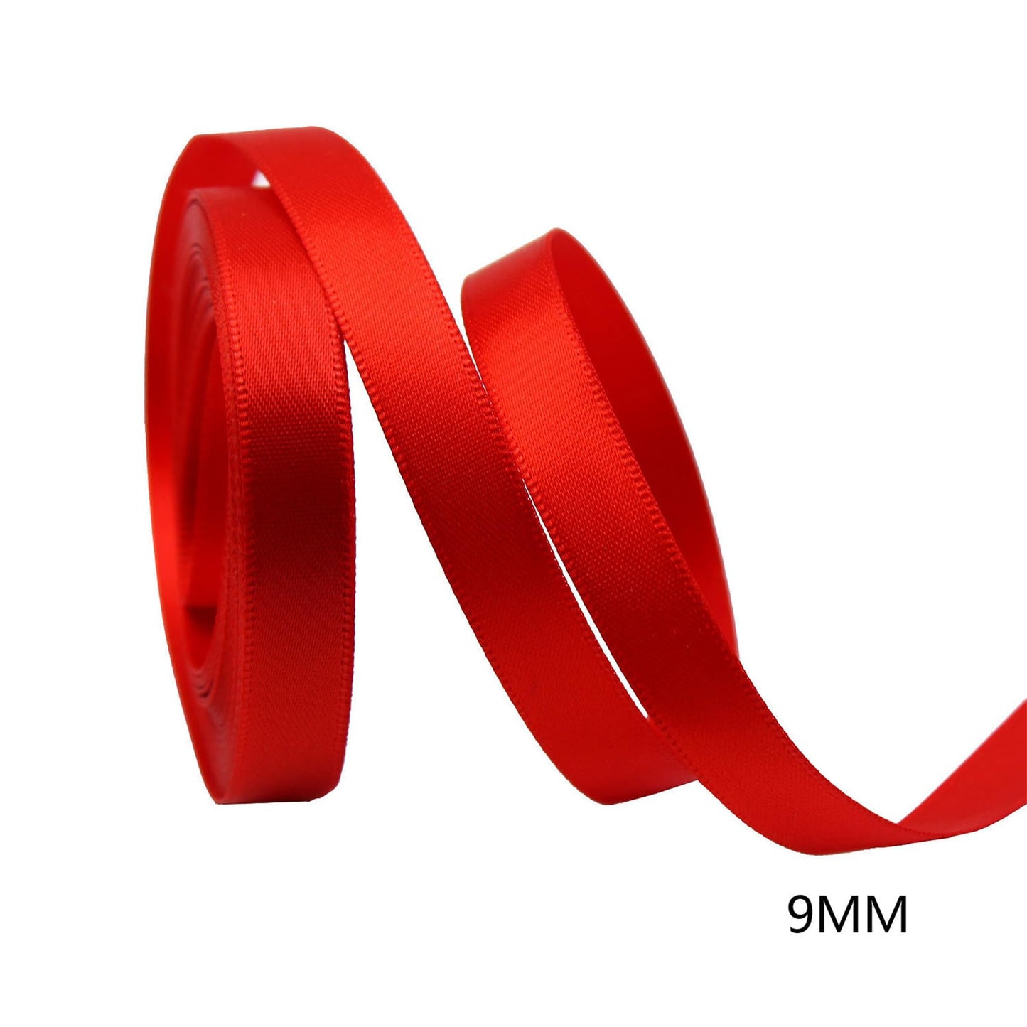 SCECALA 7 Rolls Red Ribbon (35 Yards Total) - Gold Foil Stamped Love You Forever Polyester Heart White Ribbon 0.63" for Gift Wrapping, Flower Bouquets, DIY Crafts, Party Decorations