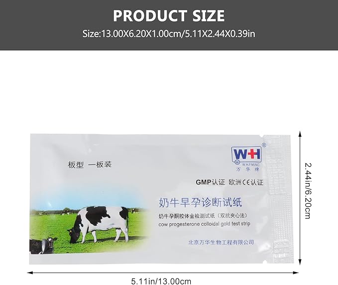 3 Pcs Pregnant Tester Livestock Testing Testing Tool Animal Pregnancy Test Tools Cattle High Precision Strips Cow Colloidal Test Paper Livestock Supply