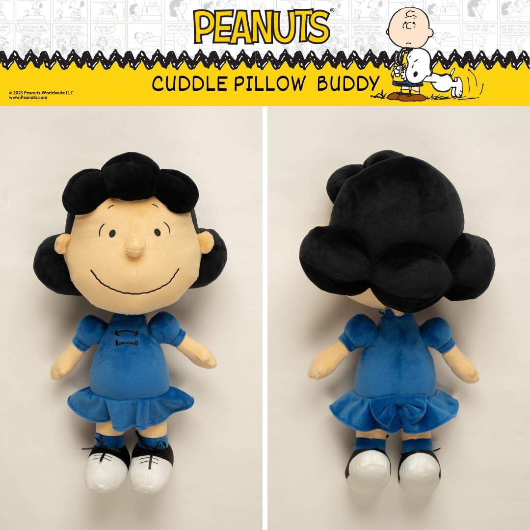 Peanuts Lucy Bedding Super Soft Plush Decorative Throw Cuddle Pillow, (Officially Licensed Product) By Franco Collectibles