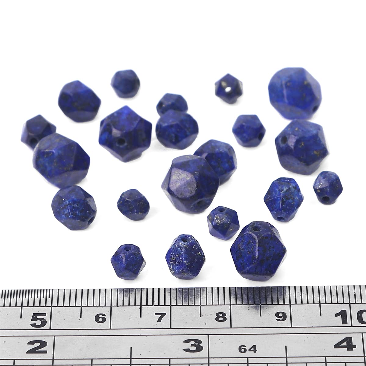 BEADIA Faceted Natural Lapis Lazuli Stone Round Beads 8mm 36cm/Strand for Jewelry Making