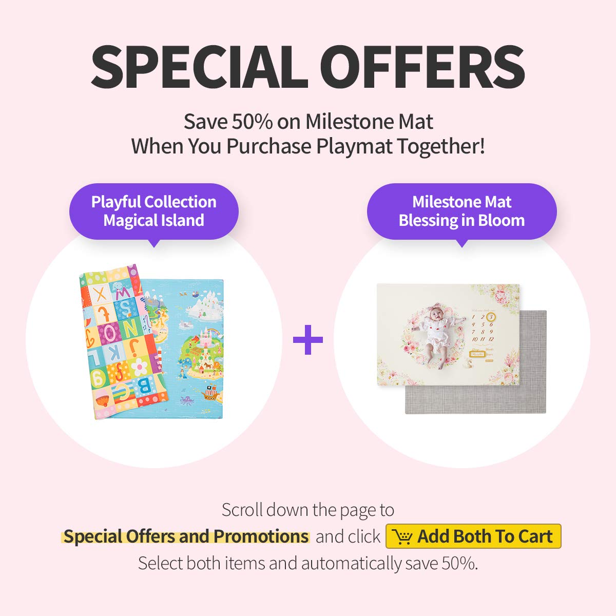 Baby Care Play Mat (Large, Playful - Magical Island) 82'' x 55'' Original One-Piece Reversible Rollable Waterproof Play Mat for Infants, Babies, Toddler, and Kids