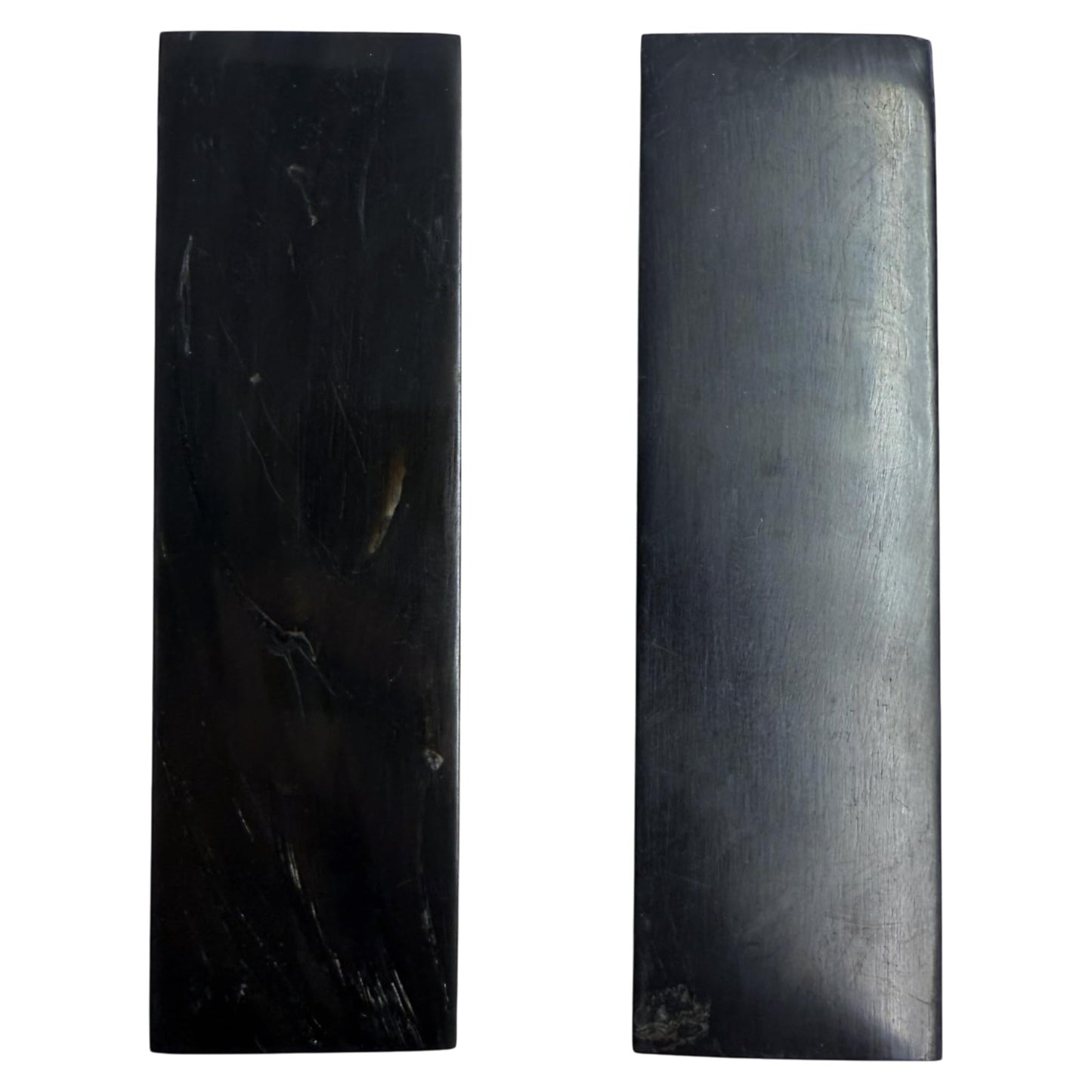 Malayan Products Buffalo Horn Scale Blanks, Knife Making Blanks, Natural Resource 5" Knife Handle Making, DIY Knife Handle Blanks, Set of 2 Scales, Handle Blanks Crafting Material Grip (Black Spiral)
