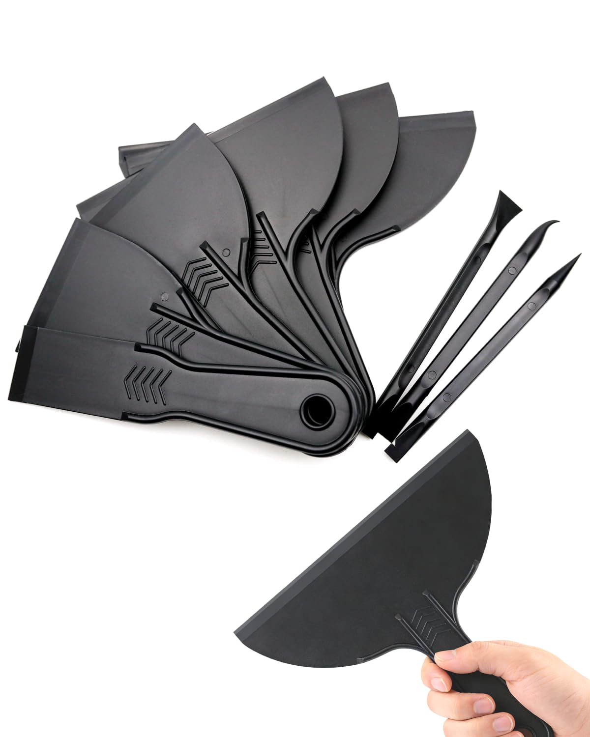 Plastic Putty Knives Set, Plastic Putty Filler Knife & Scrapers Tool Non Scratch, Spackle Knife Scraper Tool for Wall Repair, Wallpaper Paint Removal (18)