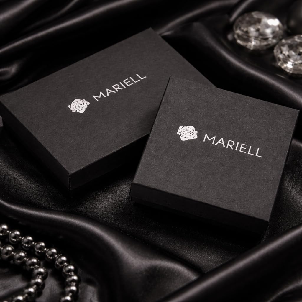 Mariell Freshwater Pearl Wedding Necklace Earrings Set for Brides, Bridesmaids, Birthday Gift