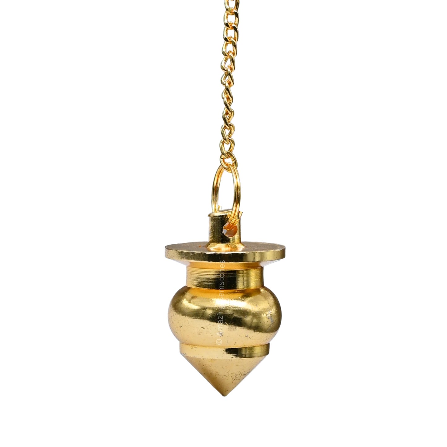 Amazing Gemstone Healing Metal Pendulums for Divination, Gold Pot with Disc Steel Copper Pendulum High Energy Pendulo de Bronce Pendulos de Mesa MP80