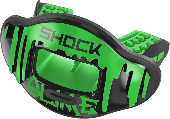 Shock Doctor Lip Guard, Adult and Youth Mouth Guard Football with Strap, Breathable Wide Opening Football Mouthpiece for Youth and Adults OSFA, Shock Doctor Mouth Guards, Max Airflow