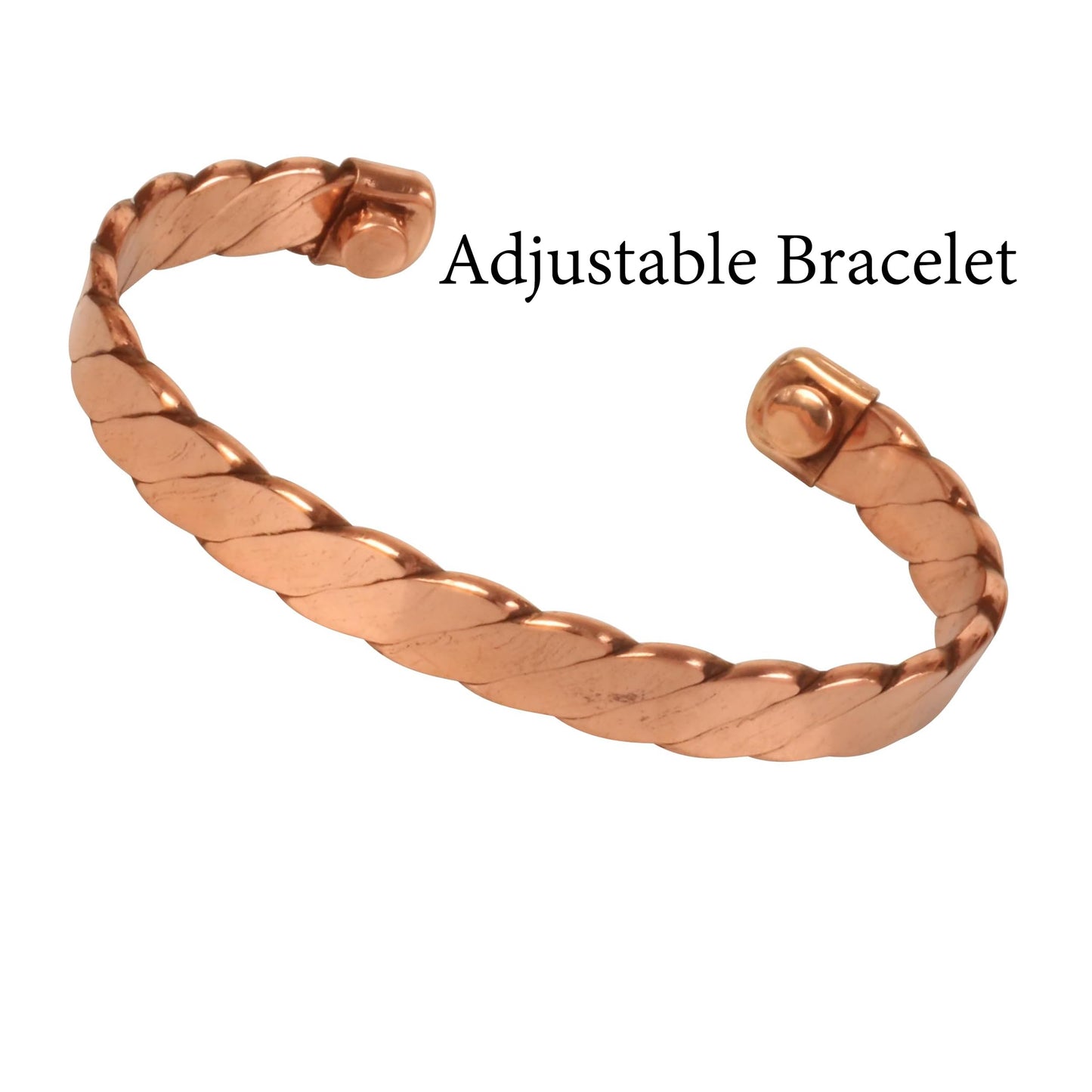Touchstone Copper Handcrafted Beautiful Braided Magnetic Hand Forged With Solid And High Gauge Braided Pattern Minimalistic Elegance Pure Copper Bracelet In Natural Tone.