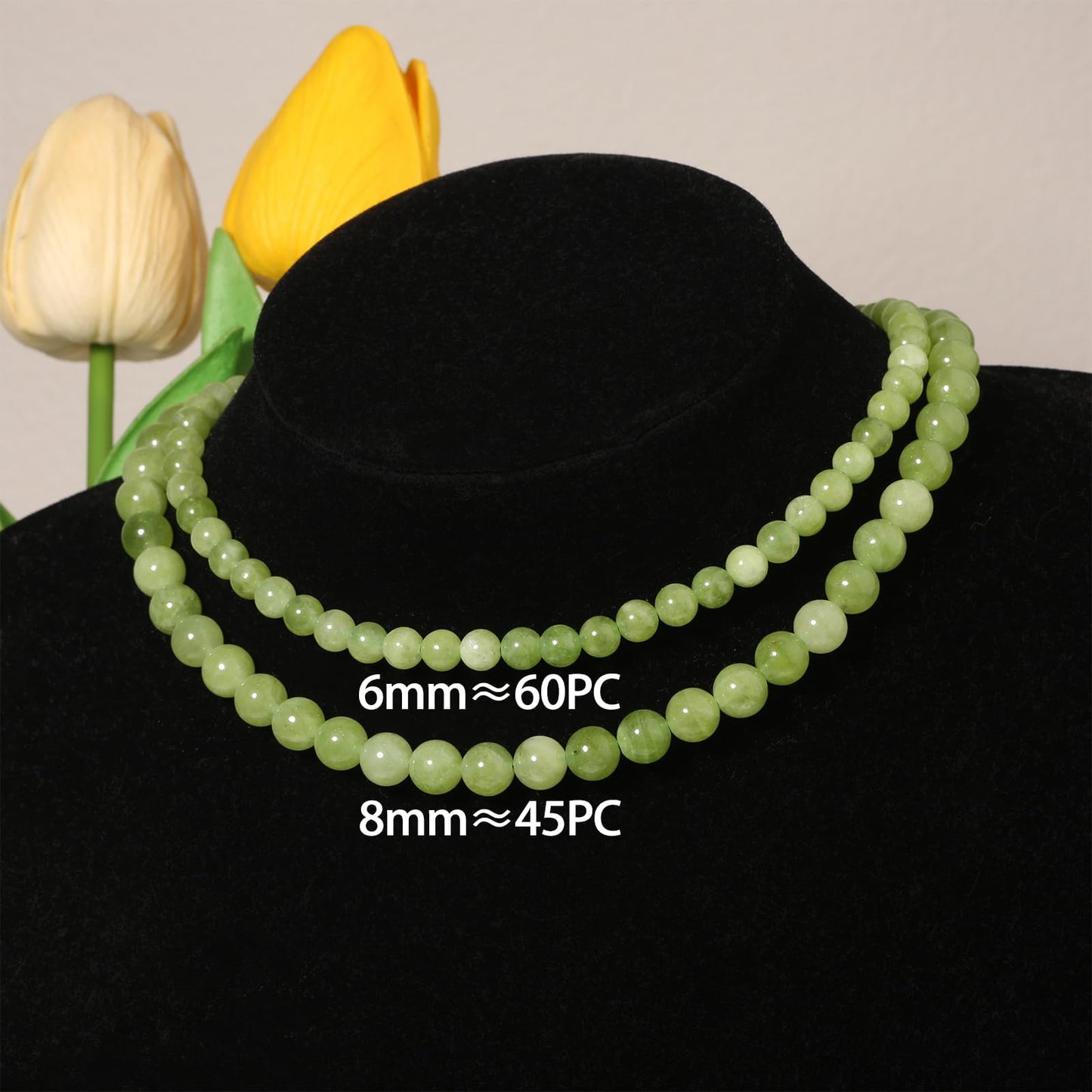 6mm Green Olivine Natural Stone Beads Round Loose Beads for Jewelry Making Yochus DIY Beads Bracelet Necklace