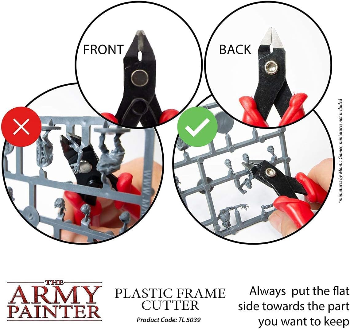 The Army Painter Hobby Tools Plastic Frame Cutter, Stainless Steel Model Flush Cutter, Side Snips, for Plastic Miniatures with Safety Grip Handle, for Miniature Fantasy Tabletop Wargaming