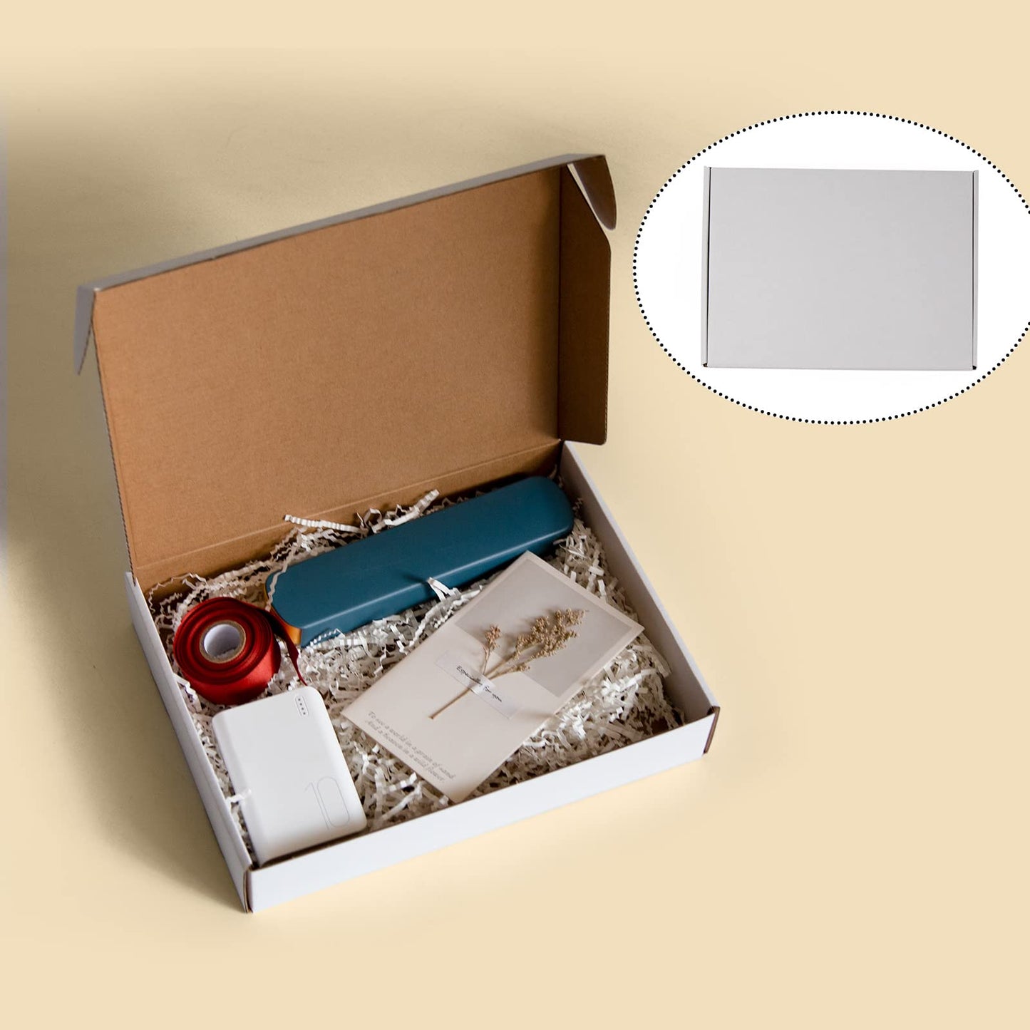 Sodissa 11x8x2 Inches Shipping Boxes Pack of 25, White Corrugated Cardboard Boxes for Small Bussiness