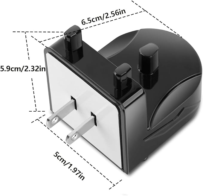 Wall Charger for Oral-B Braun Electric Toothbrush, Wireless Electric Toothbrush Wall Charger for Oral-B and Braun Most Models (Excluding IO 7/8/9/10 and Pulsonic Series) (Black)