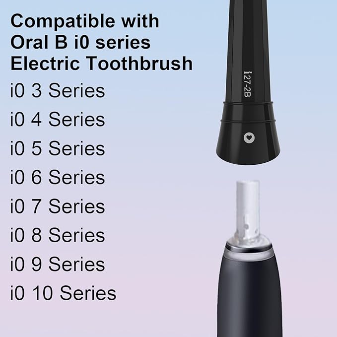 12pcs iO Replacement Heads Compatible with Oral B IO 2/3/4/5/6/7/8/9/10 Series Electric Toothbrush,Compatible with Oral B io Series Toothbrush Heads with Medium Bristles,Black