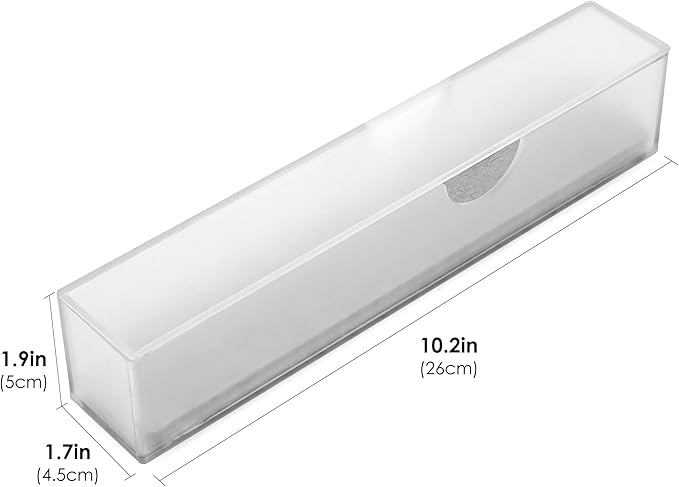 2Pack Acrylic Electric Toothbrush Holder with Diatomite Drying Stone, Bathroom Drawer Organizer with Drainage Hole for Tooth Brush, Compatible with Philips, Oral-B (Frosted Cover)