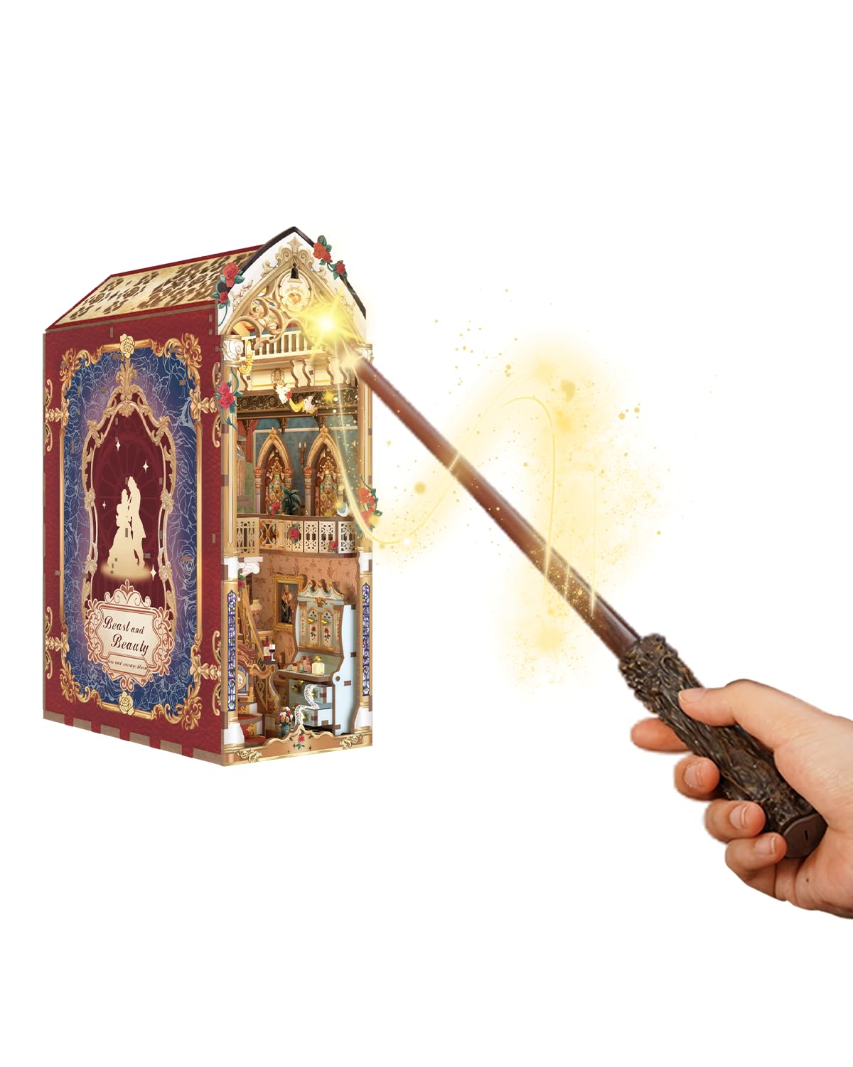 Tonecheer Magic Wand Remote Control Lighting Accessories for Book Nook Kits for Beast‌ and Beauty, Sweet Dream, Monster Carnival, Magical Library