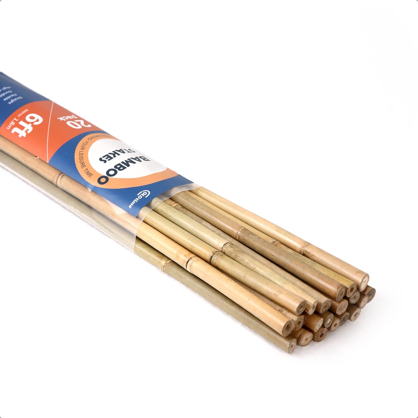 COLOtime Bamboo Stakes 6FT Garden Stakes Plant Stakes for Outdoor Climbing Plants Poles Support Mini Tree Vines Pole Beans Cucumber 20 Pack