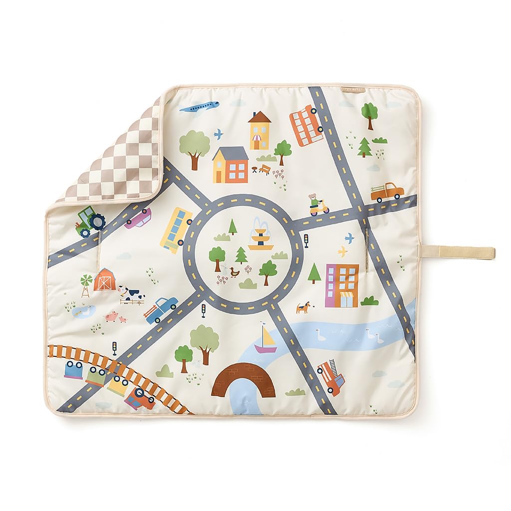 Itzy Ritzy Playmat - 2 in 1 Travel Playmat (City Print)