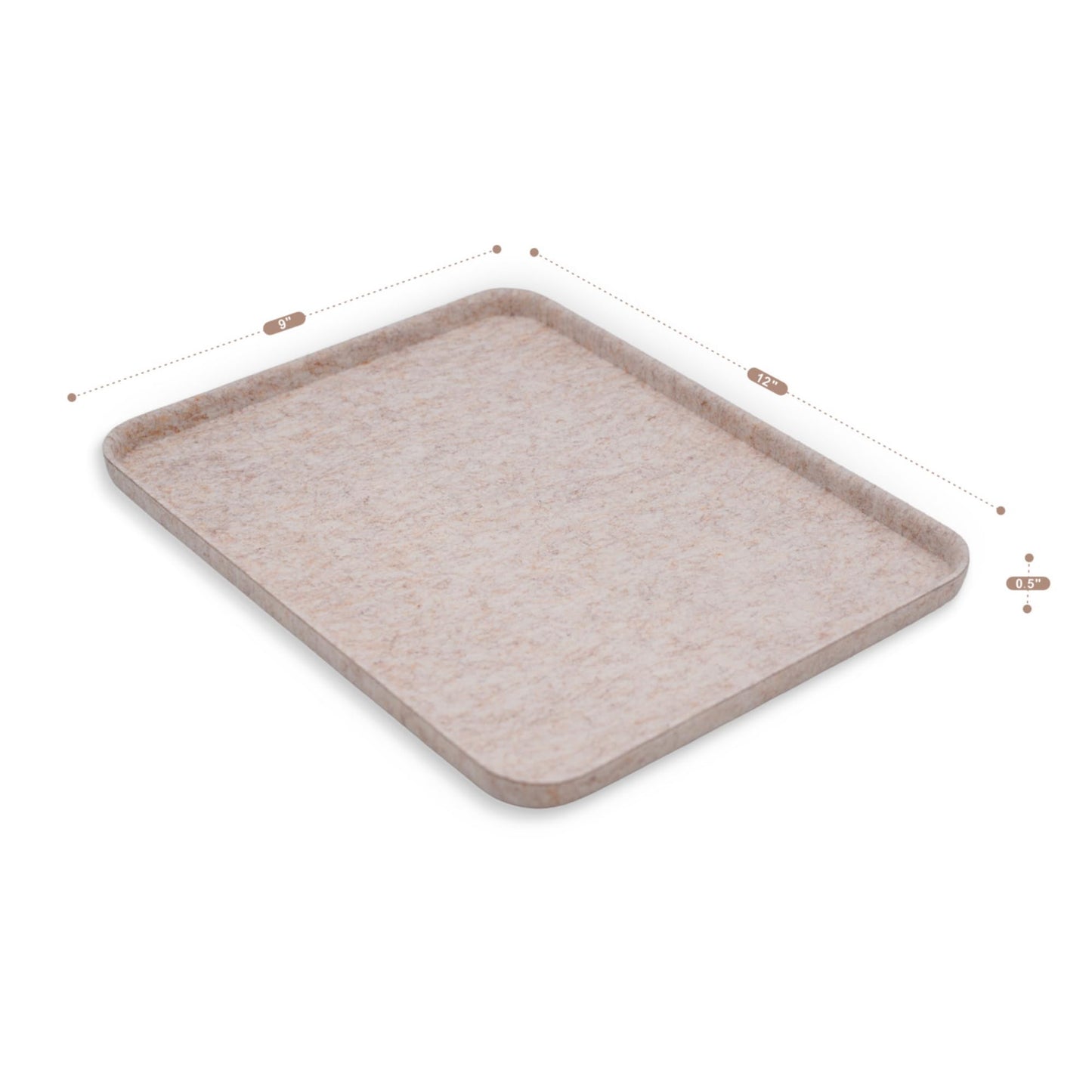 Welaxy felt tray Lid for Storage Bins Drawer Organizer bin cap of box (M, Oatmeal Lid)