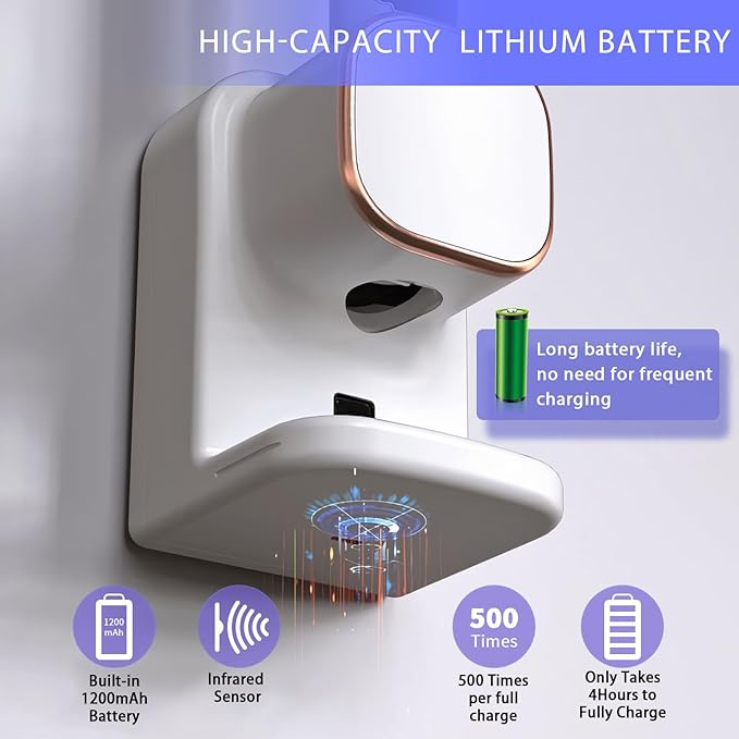 Toothpaste Squeezer,Toothpaste Dispenser Wall Mounted,Automatic Toothpaste Squeezer for Kids and Adult,Quantitative Toothpaste Dispenser Bathroom Accessories (White)