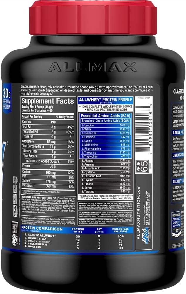 ALLMAX Nutrition AllWhey Classic, Chocolate, 5lb