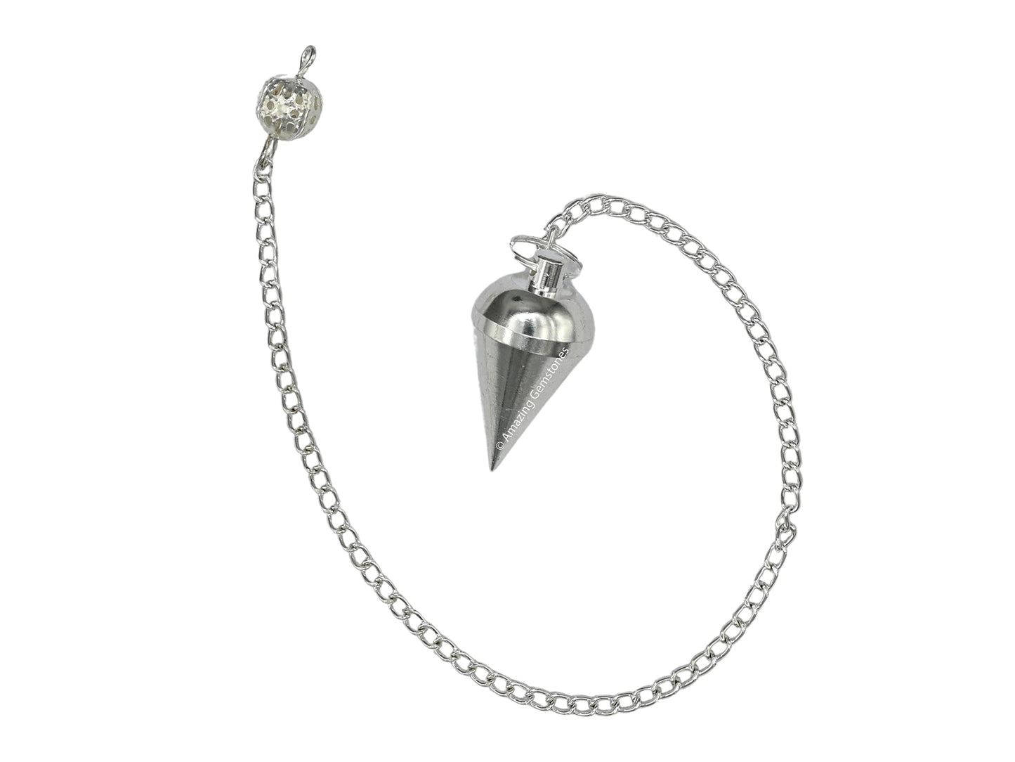 Amazing Gemstone Healing Metal Pendulums for Divination, Silver Dome Cone Steel Copper Pendulum High Energy Pendulo de Bronce Pendulos de Mesa MP103