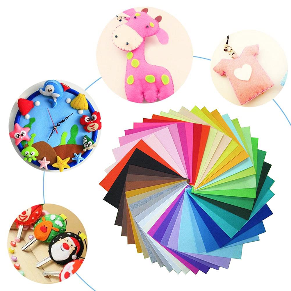 ZGXY Felt Sheets, 40 Pcs 8 X 12 inches (20 X 30cm) 1mm Thick Soft Felt Fabric Sheet, DIY Craft Sewing Pre-Cut Quilt Squares, Premium Colorful Hard Fabric Sheets for Handmade Crafting and DIY Projects.