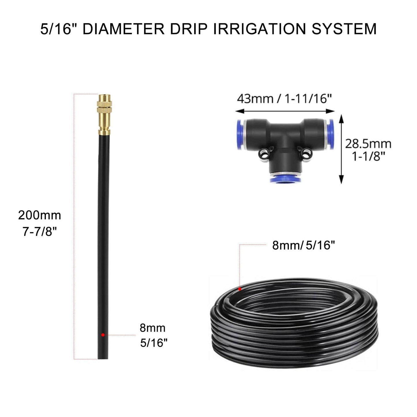 Drip Irrigation System, 40 FT Watering System, Garden Irrigation System for Yard, Lawn, and Plants