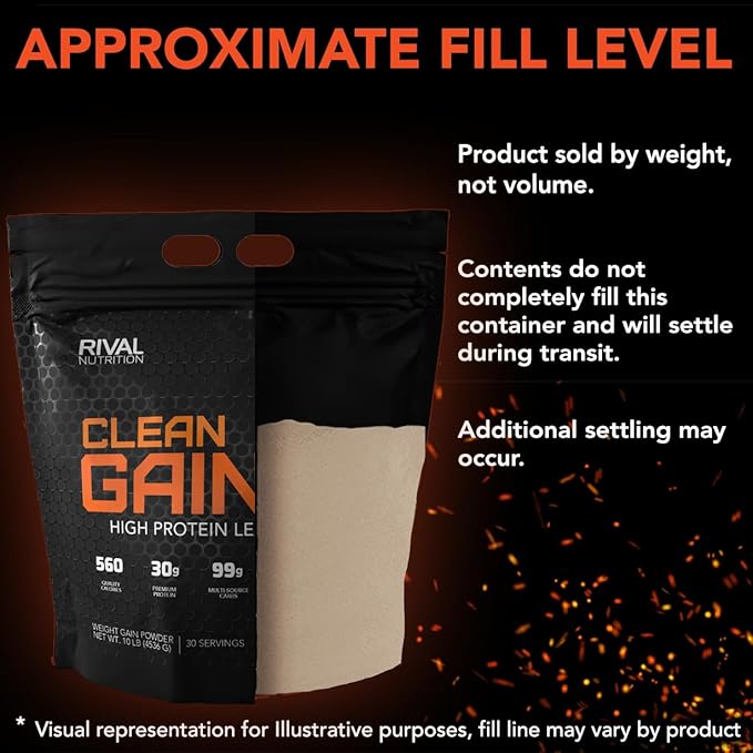 RIVAL NUTRITION Clean Gainer - Soft Serve Vanilla 12lb