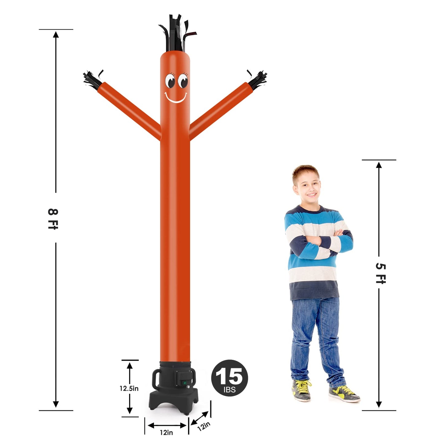 MOUNTO 8FT Fly Puppet Dancer with 1/3hp Blower Complete Set (Orange)