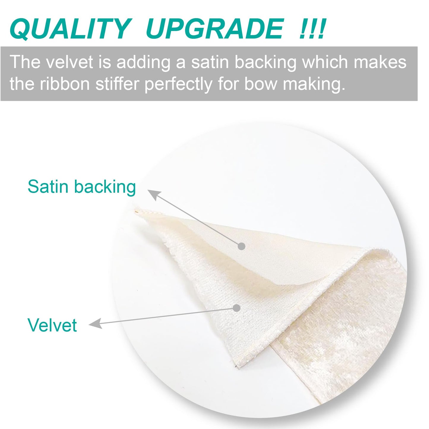 Ivory Velvet Ribbon 2.5 Inch x 10 Yards for Christmas Tree Topper Home Decoration Wreath Gift Wrapping DIY Craft