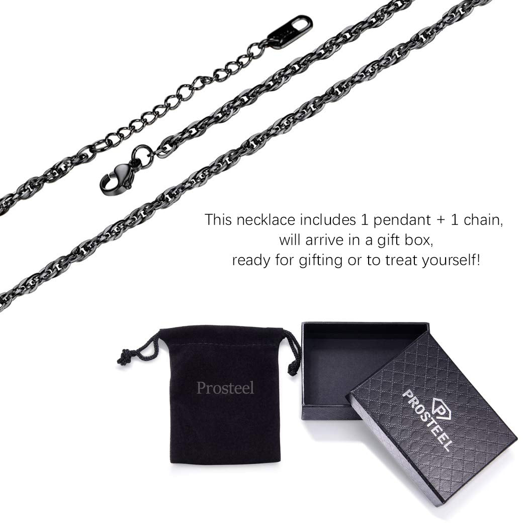 PROSTEEL Personalized Customize Celtic Knot Cross Diffuser Black Necklace,Aromatherapy Locket,Stainless Steel Essential Oil Diffuser,Essential Oil Necklace,Women Jewelry