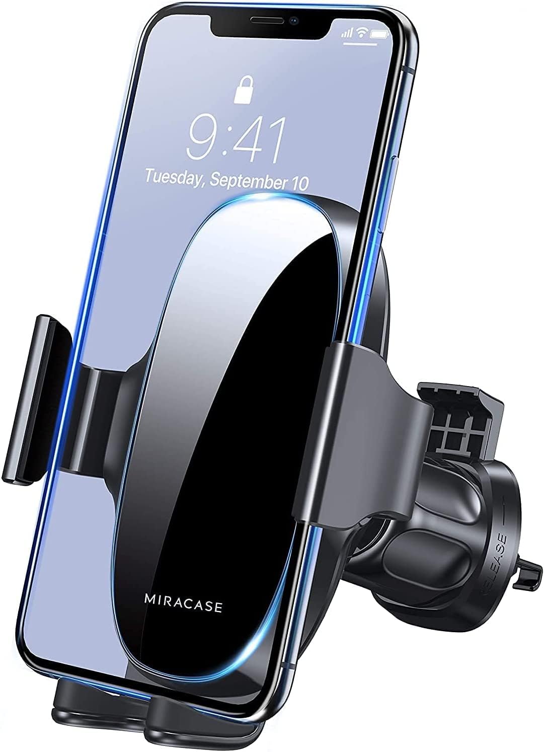 Miracase Upgraded-2nd Generation Universal Phone Holders for Your Car, 3 in 1 Air Vent Car Phone Holder Mount Compatible with iPhone 16/15/14/13/12/11 Series and All Phones