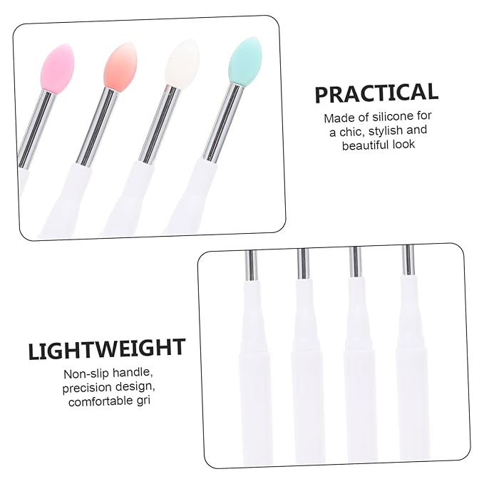 4pcs Silicone Lip Brush Exfoliating Applicator for Makeup Lipstick Eyeshadow Professional Makeup Tool