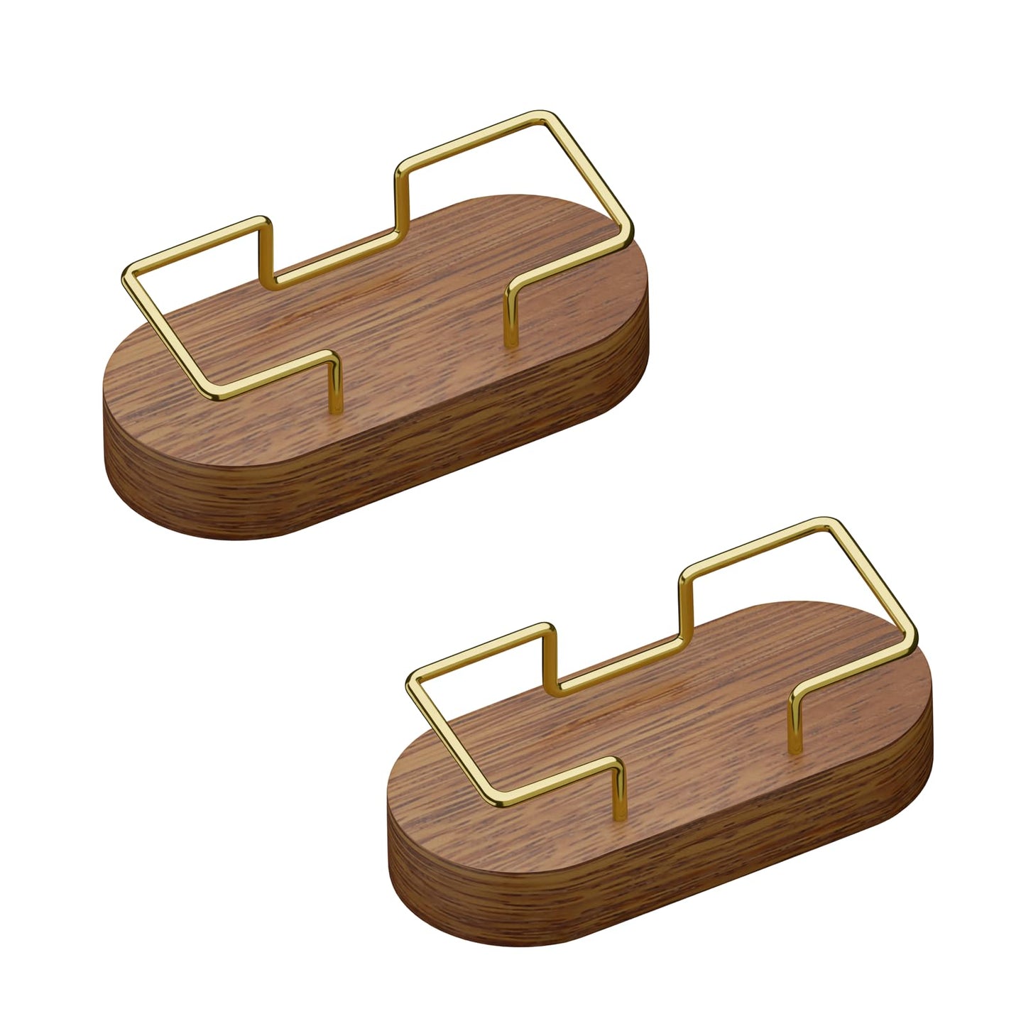 CIHTL Wood Business Card Holder Desk, Creative wooden business card display stand, Office Essentials, Minimalist Office Decor (Walnut 2pack)