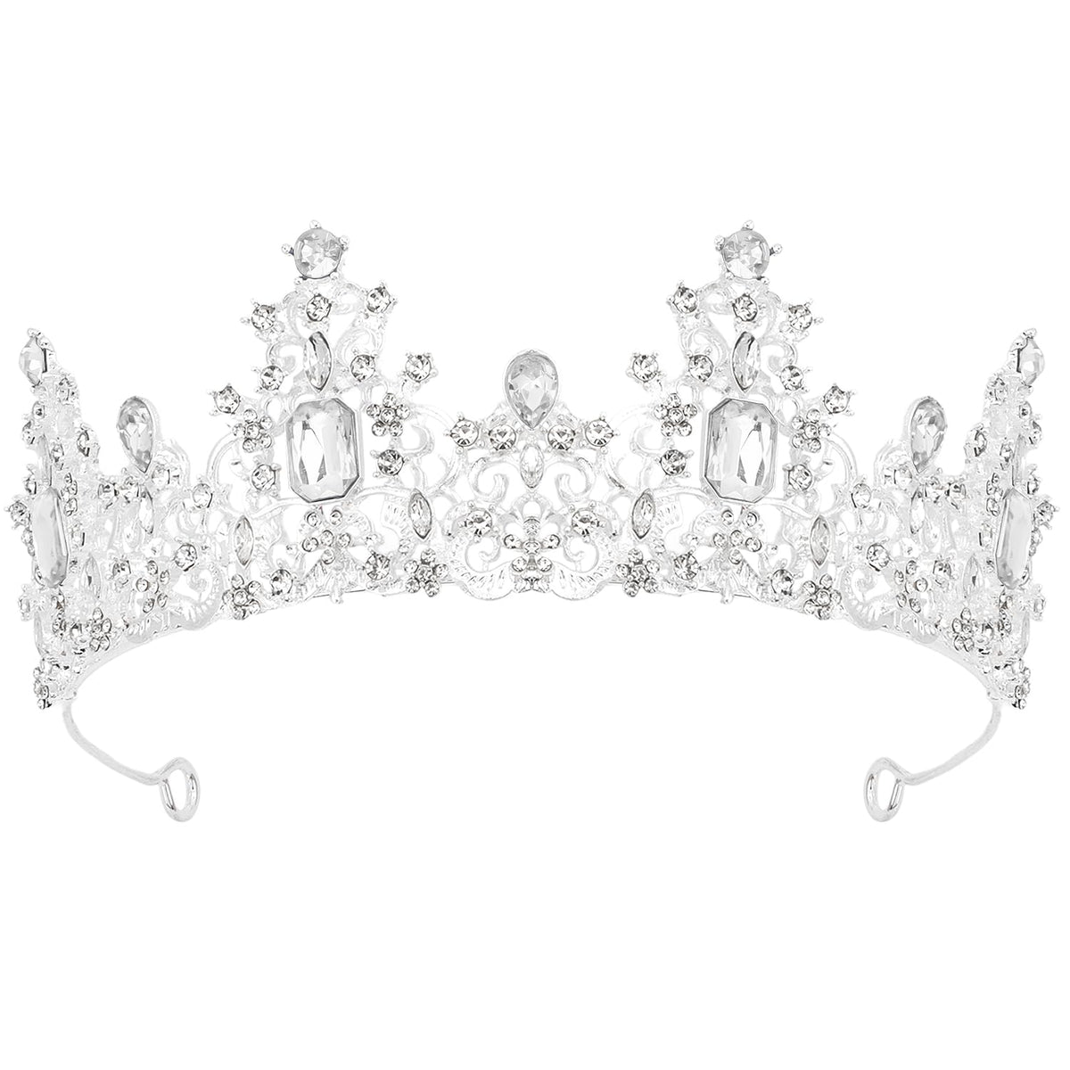Didder Silver Tiaras and Crowns for Women and Girls Queen Crown Princess Tiara Wedding Birthday Prom Headpiece