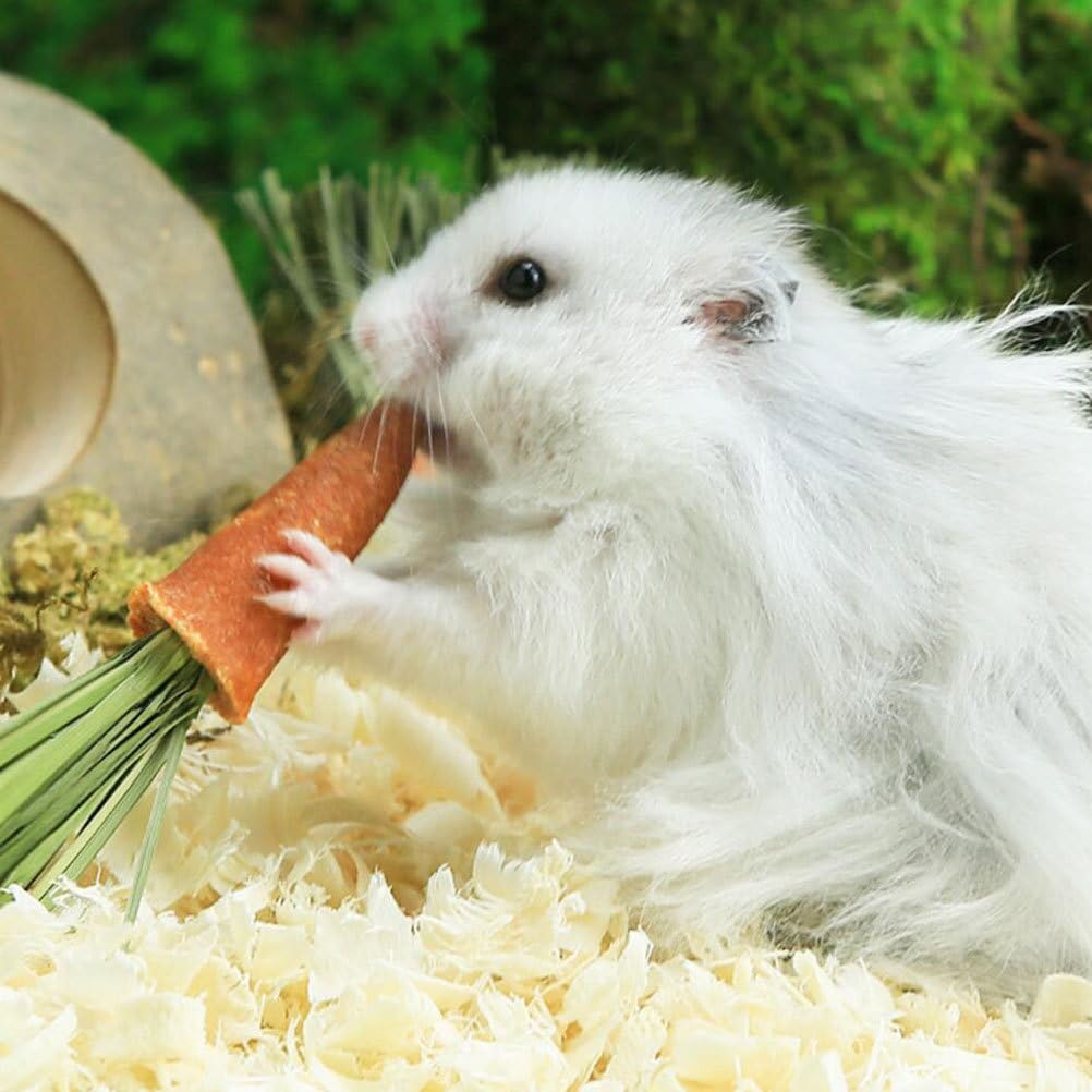GANAZONO Rabbit Chew Carrots Small Animals Teething Sticks Hamster Chewing Toys Natural Dental Care Chew Pet Toys 2.55X0.59X0.59 Inches 18 Pack