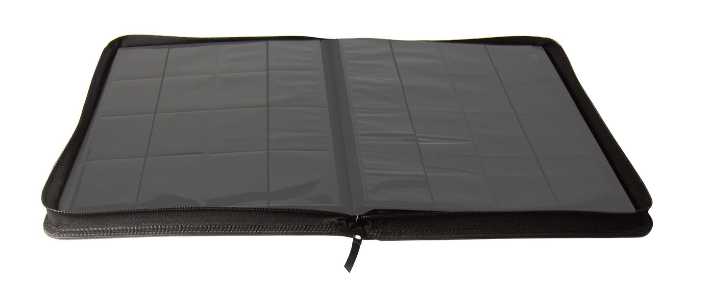 TopDeck 1000 Card Binder - TCG Portfolio - 16 Pocket Card Binder - Ringless Binder Compatible with Pokemon Cards, Yu-Gi-Oh, Magic the Gathering, and More - Side Load Sleeves - Cards Album (Black)