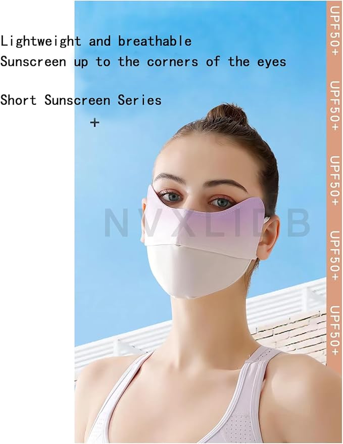 Washable Reusable Sports Breathable Sun Protection Golf Sports Mask 4-Piece Set