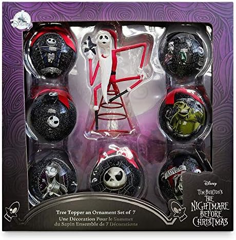 Jack Skellington Disney Nightmare Before Christmas Tree Topper and Ornament Set 2020