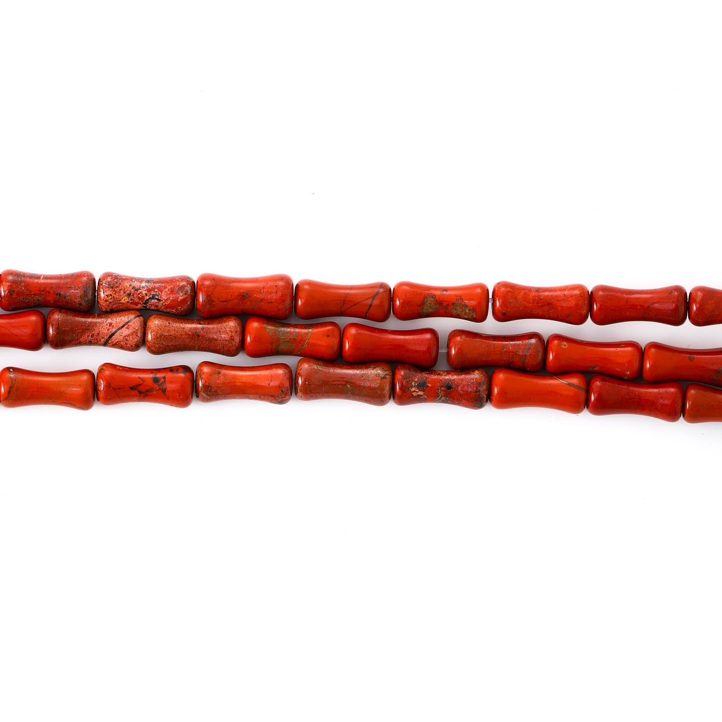 5x12mm Natural Red Stone Bamboo Shape Gem Healing Energy Loose Spacer Beads for DIY Necklace Bracelet Earring