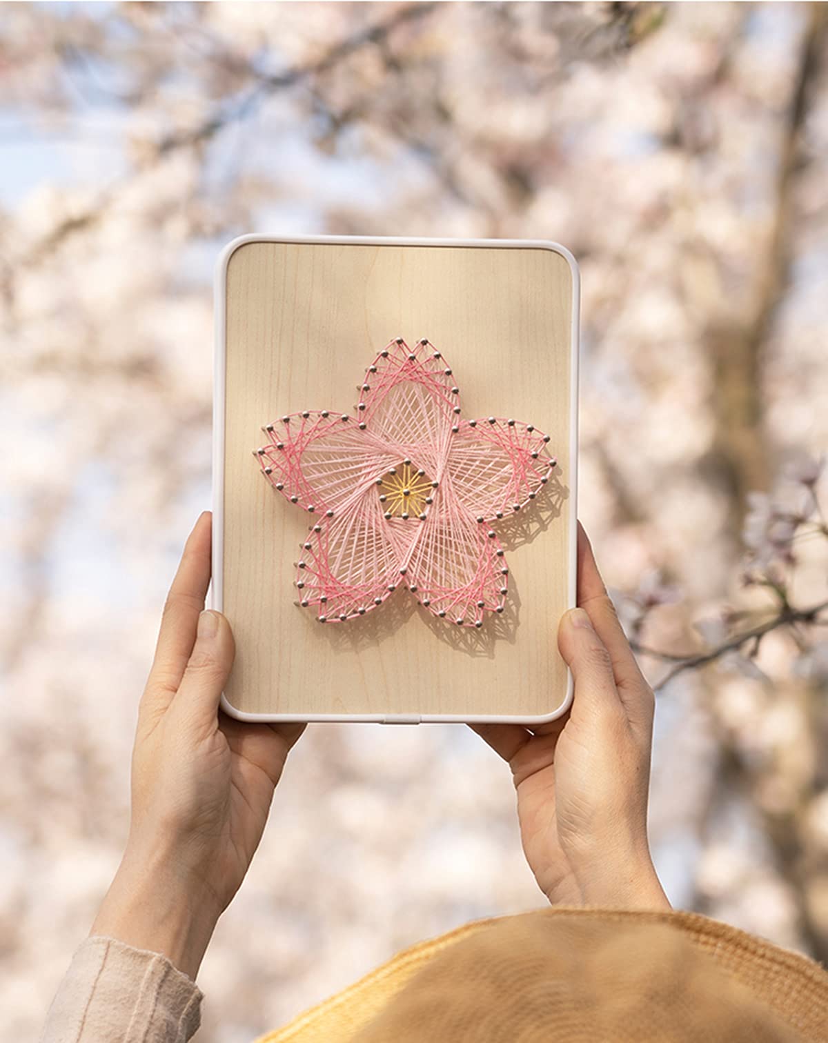 BAZIMA DIY String Art Kit for Beginner,Unique Gift, DIY Sakura Craft Kit,Craft Kit for Holidays