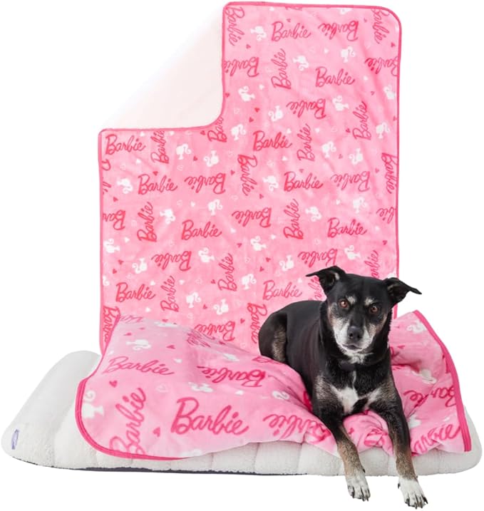 Barbie Waterproof Dog Bed Cover, Large 40x50 Pet Blanket for Furniture Bed Couch Sofa, (Officially Licensed) by Franco