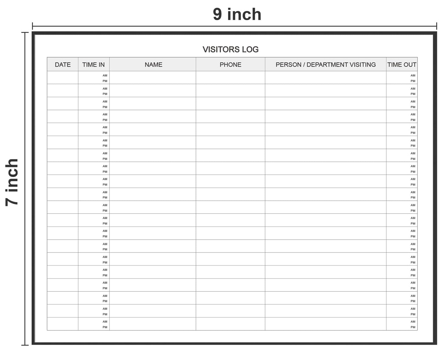 Visitors Register Book - Visitor Log Book with 120 Pages, 9" X 7", Black Hardbound Cover, Wedding Reception and Events Reception Supplies