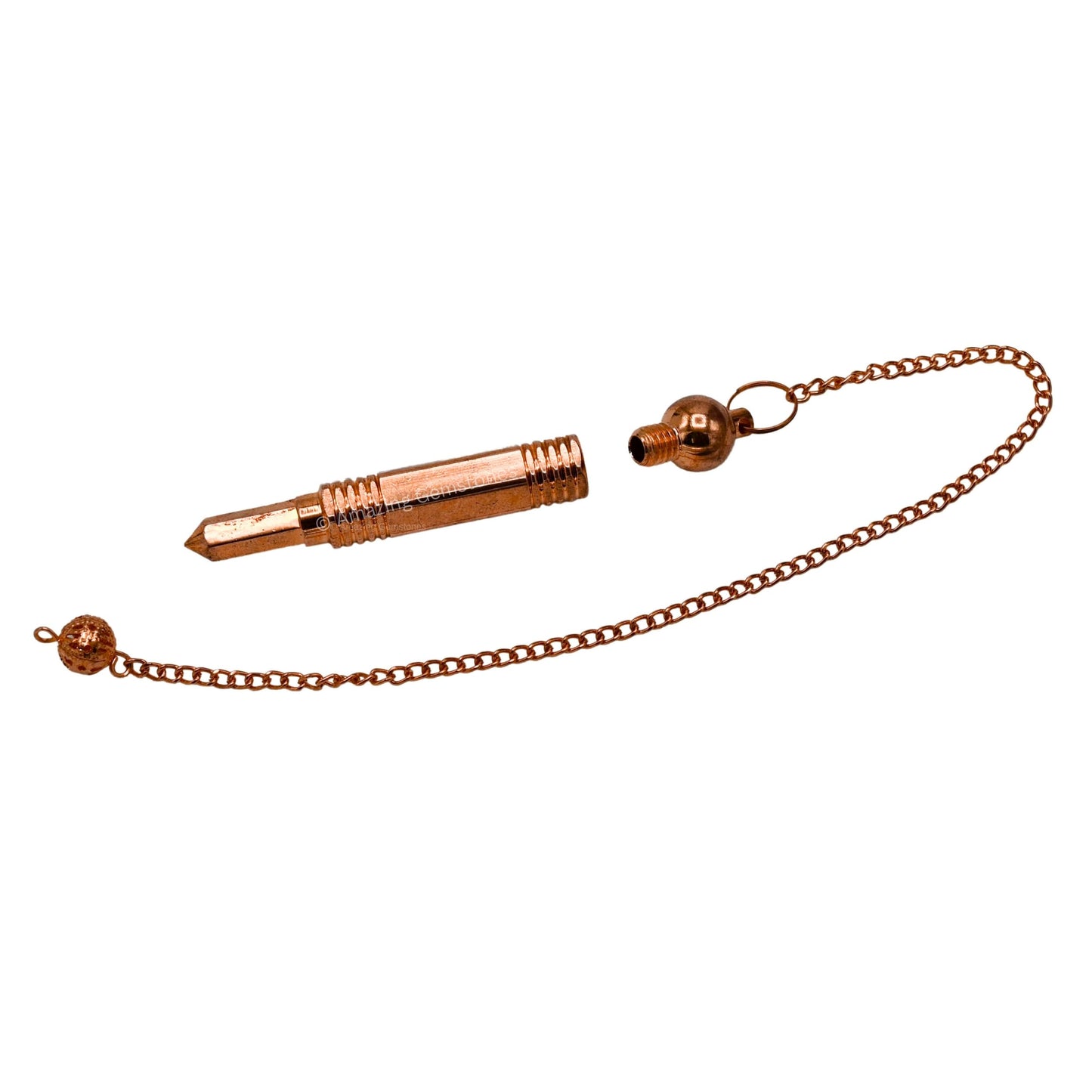 Healing Metal Pendulums for Divination, Rose Gold 3 Piece Steel Copper Pendulum High Energy Pendulo de Bronce Pendulos de Mesa MP14